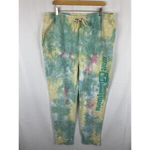 Disney World Spirit Tie Dye Jogger Sweatpants Elastic Tie Waist Women's Size XL